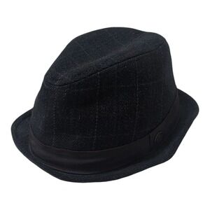 Goorin Bros. Plaid Fedora Hat Classic Style Ribbon Accent Small 100-2613‎